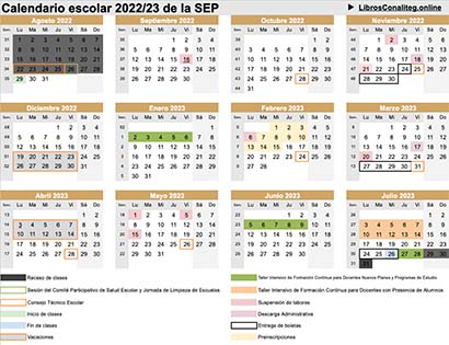 calendario escolar mexico 2022-2023